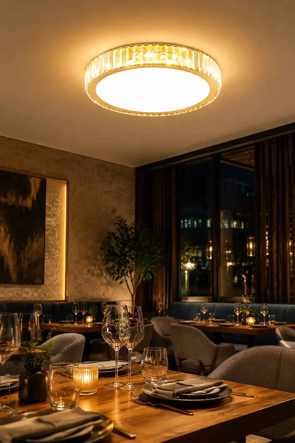 Round Crystal Ceiling Lamp - Lumpaz