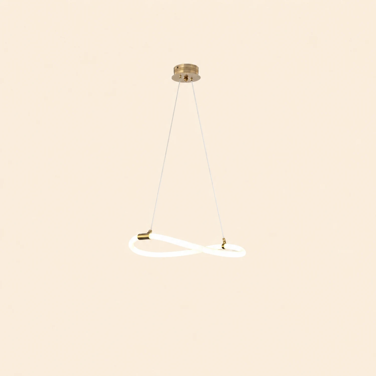 Serpentine Glow Gold Chandelier - Lumpaz