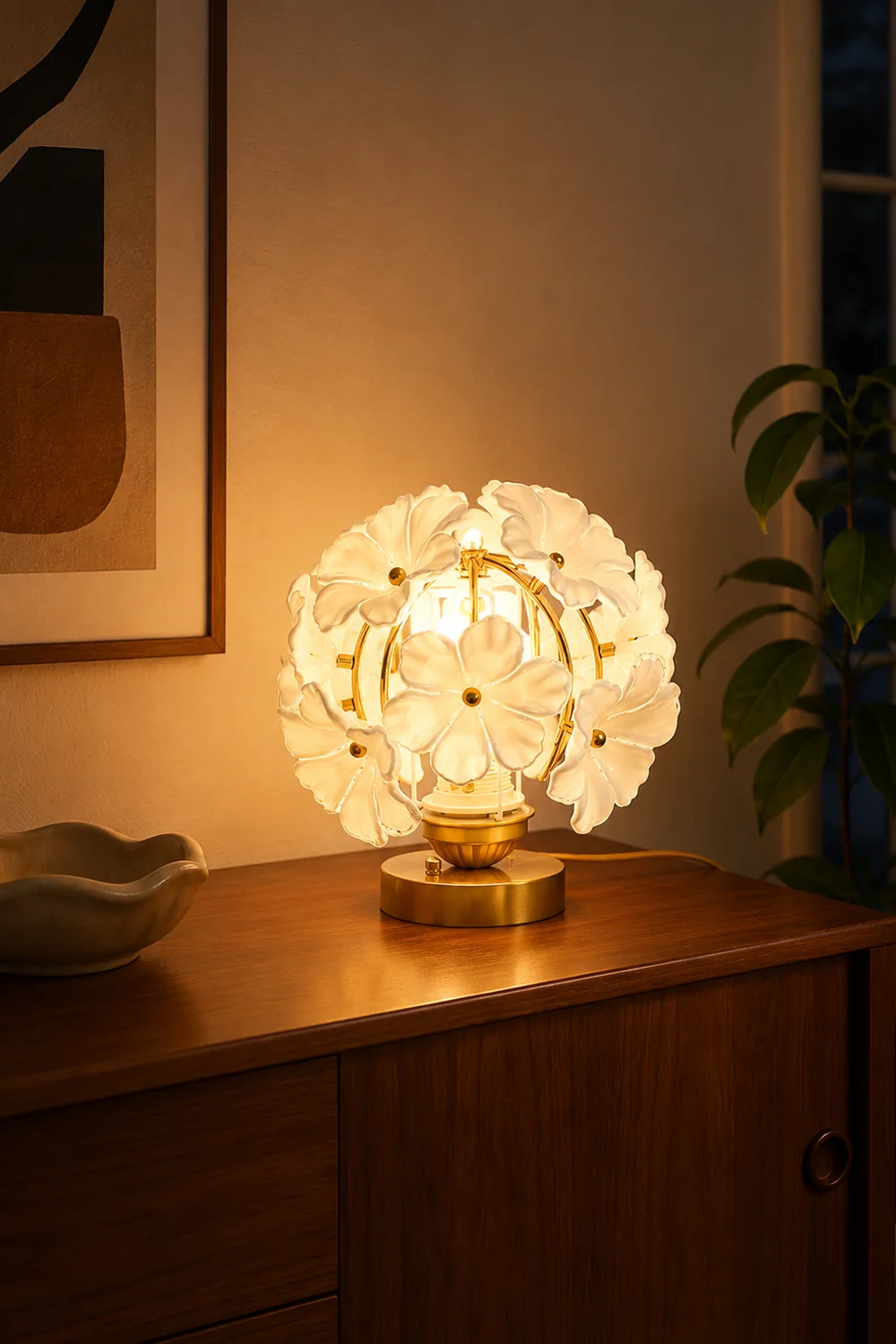 Grace Floral Table Lamp - Lumpaz