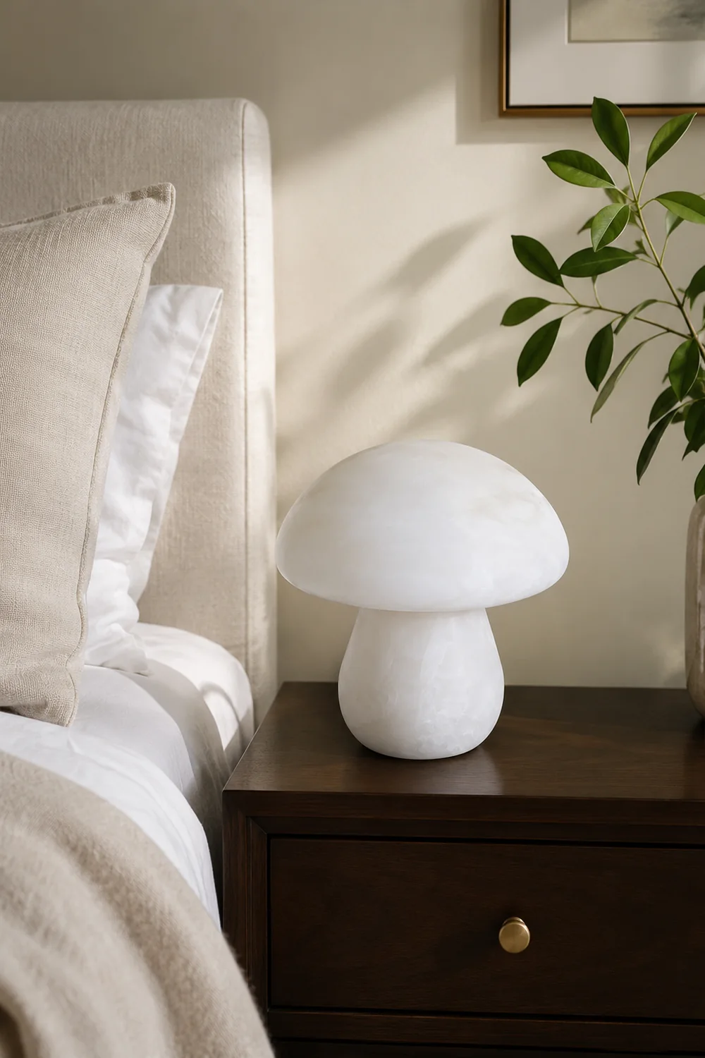 Mushroom Alabaster Table Lamp - Lumpaz