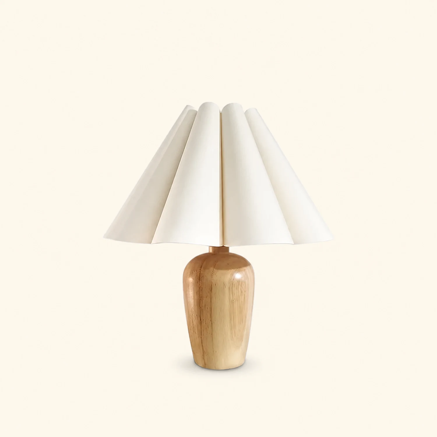 Vintage Fluted Beige Table Lamp - Lumpaz