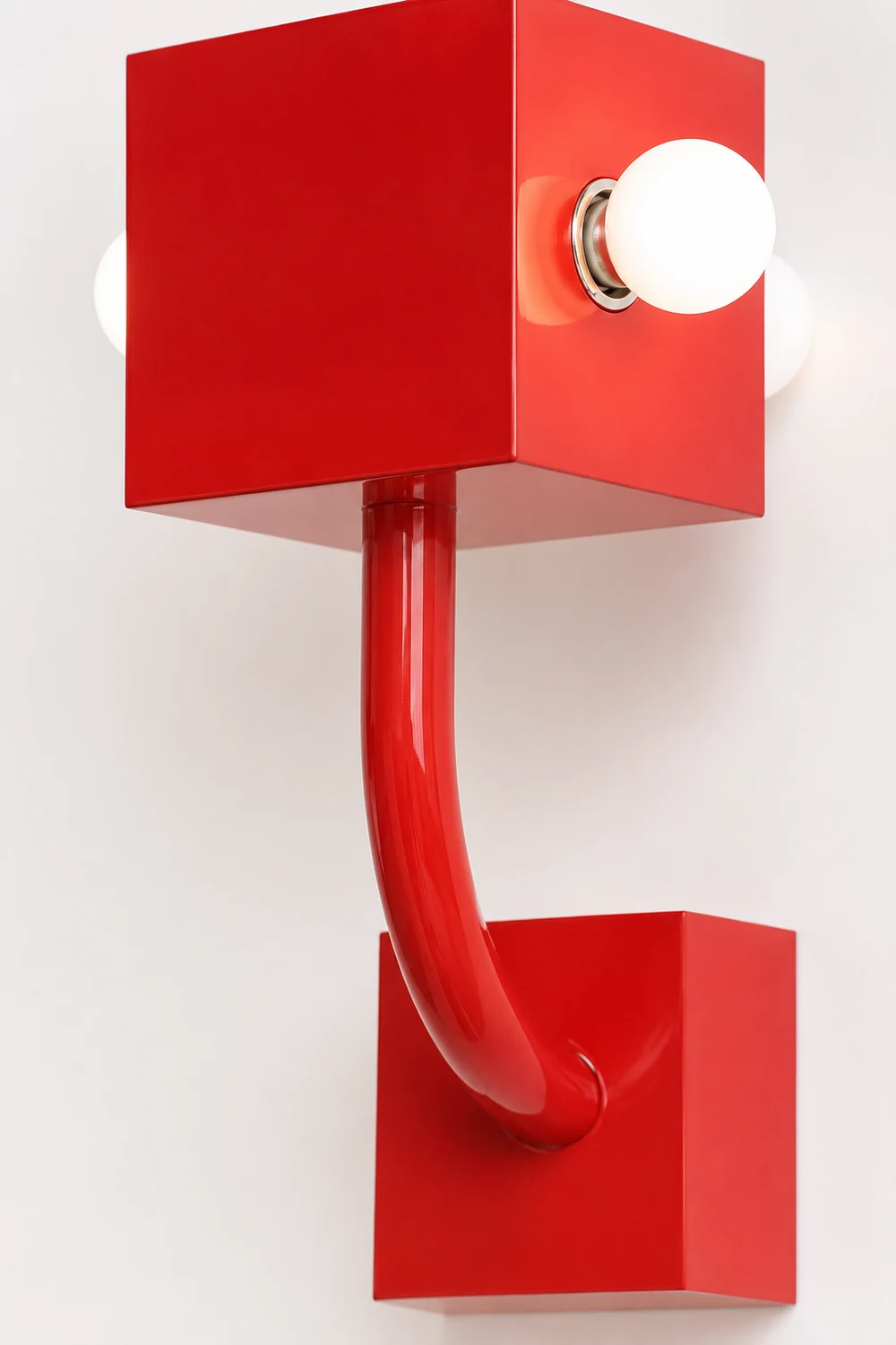 Red Cube Wall Lamp - Lumpaz
