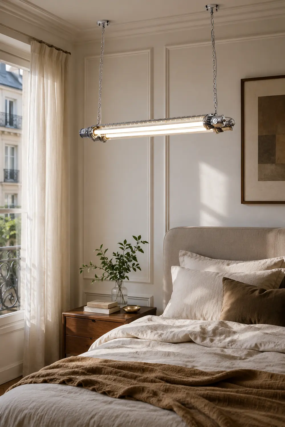 Double Tube Silver Chandelier - Lumpaz