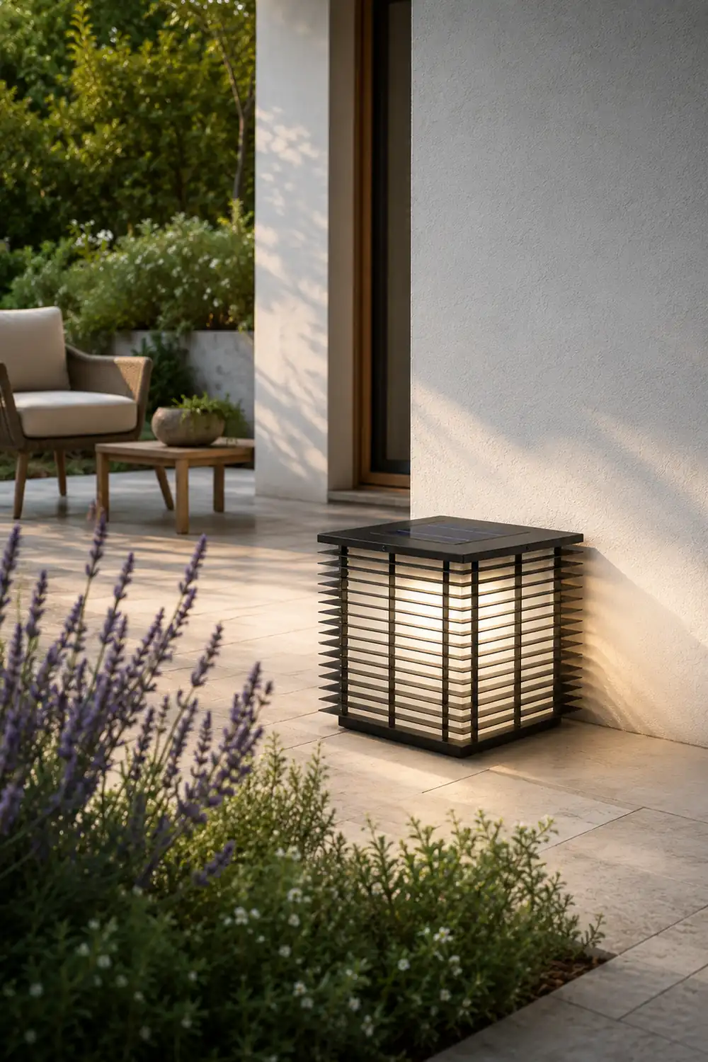 Dojo Lantern Outdoor Lamp With Solar Panel - Lumpaz