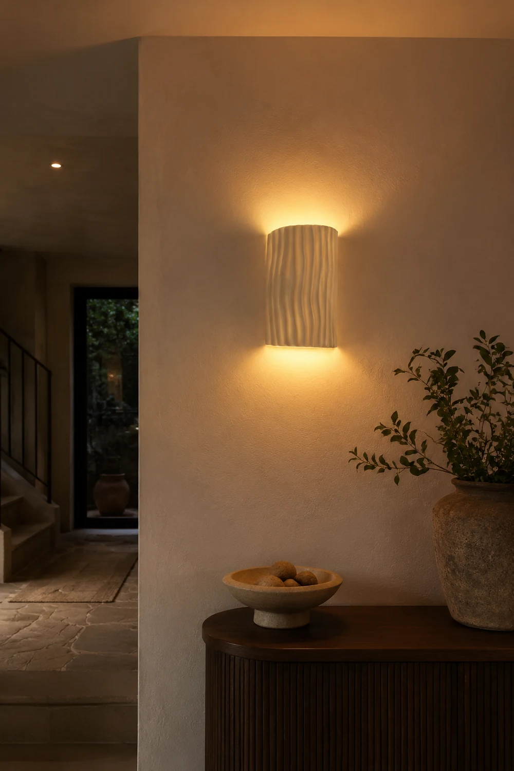 Pleated Resin Wall Lamp - Lumpaz