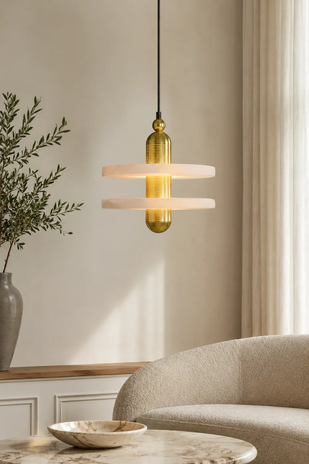 Alabaster Planes Pendant Lamp - Lumpaz