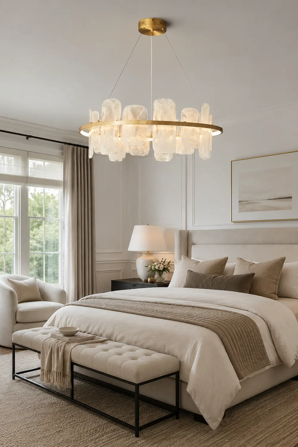 Mille Round Glass Chandelier - Lumpaz