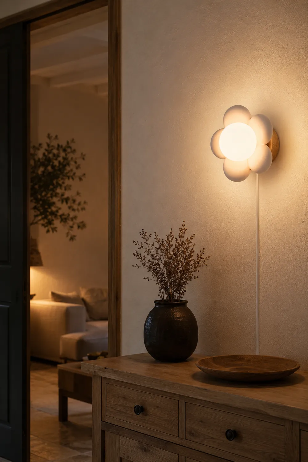 Bloom Flower Plug In Wall Lamp - Lumpaz