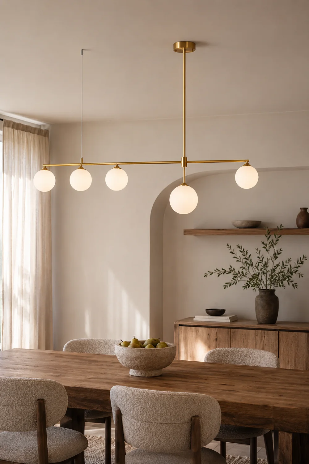 Brass Globe Chandelier - Lumpaz