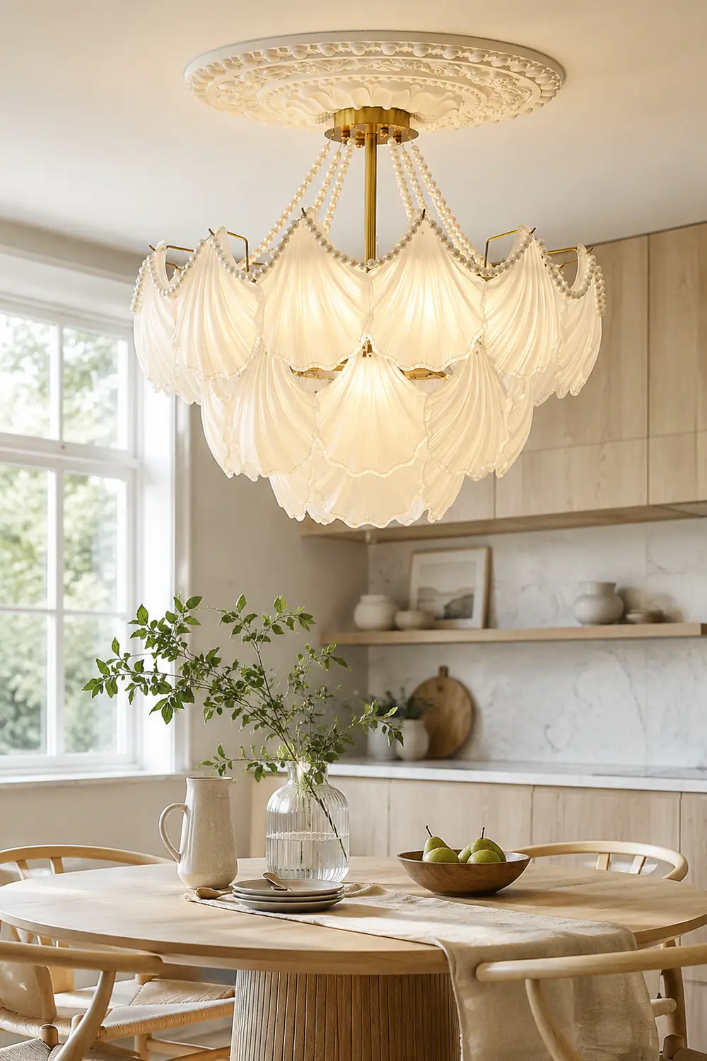 Scallop Shell Chandelier - Lumpaz