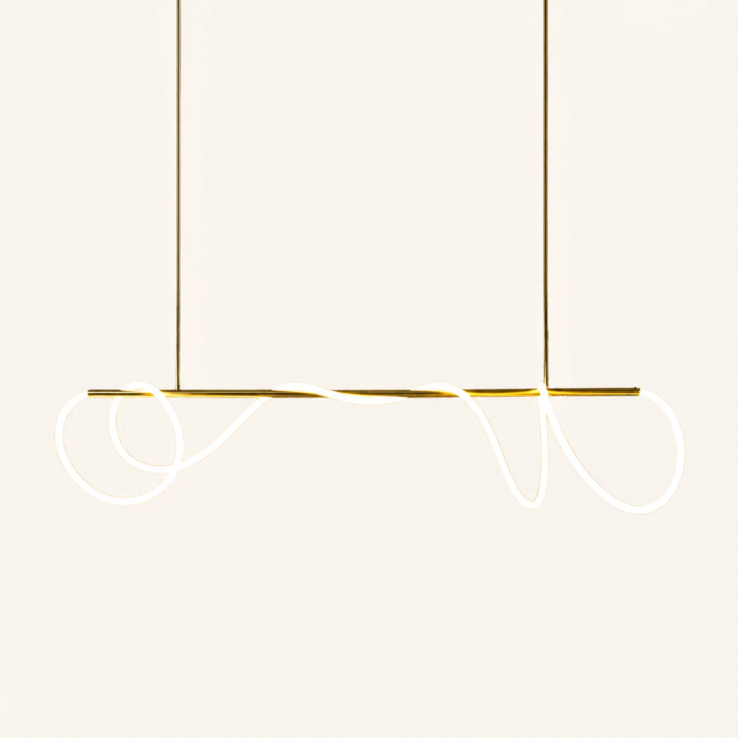 Serpentine Glow Gold Chandelier - Lumpaz
