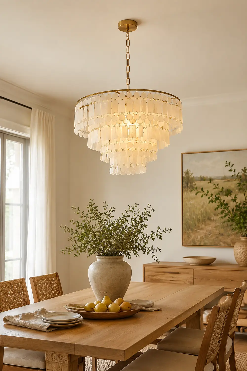 Capiz Shell Chandelier - Lumpaz