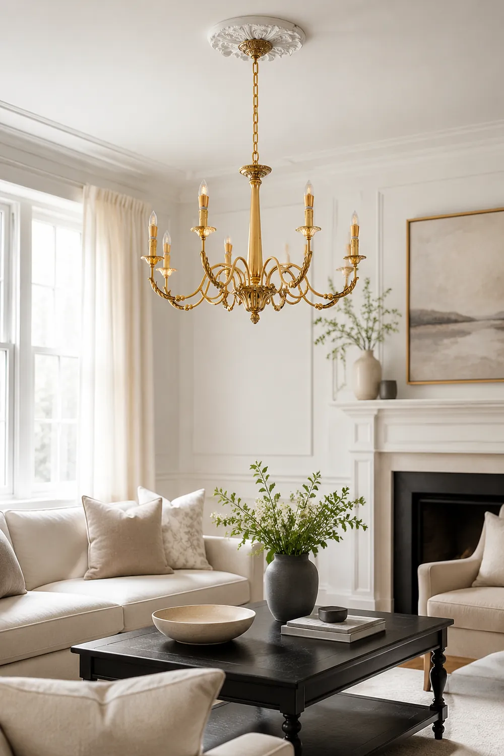 Candle Brass Chandelier - Lumpaz