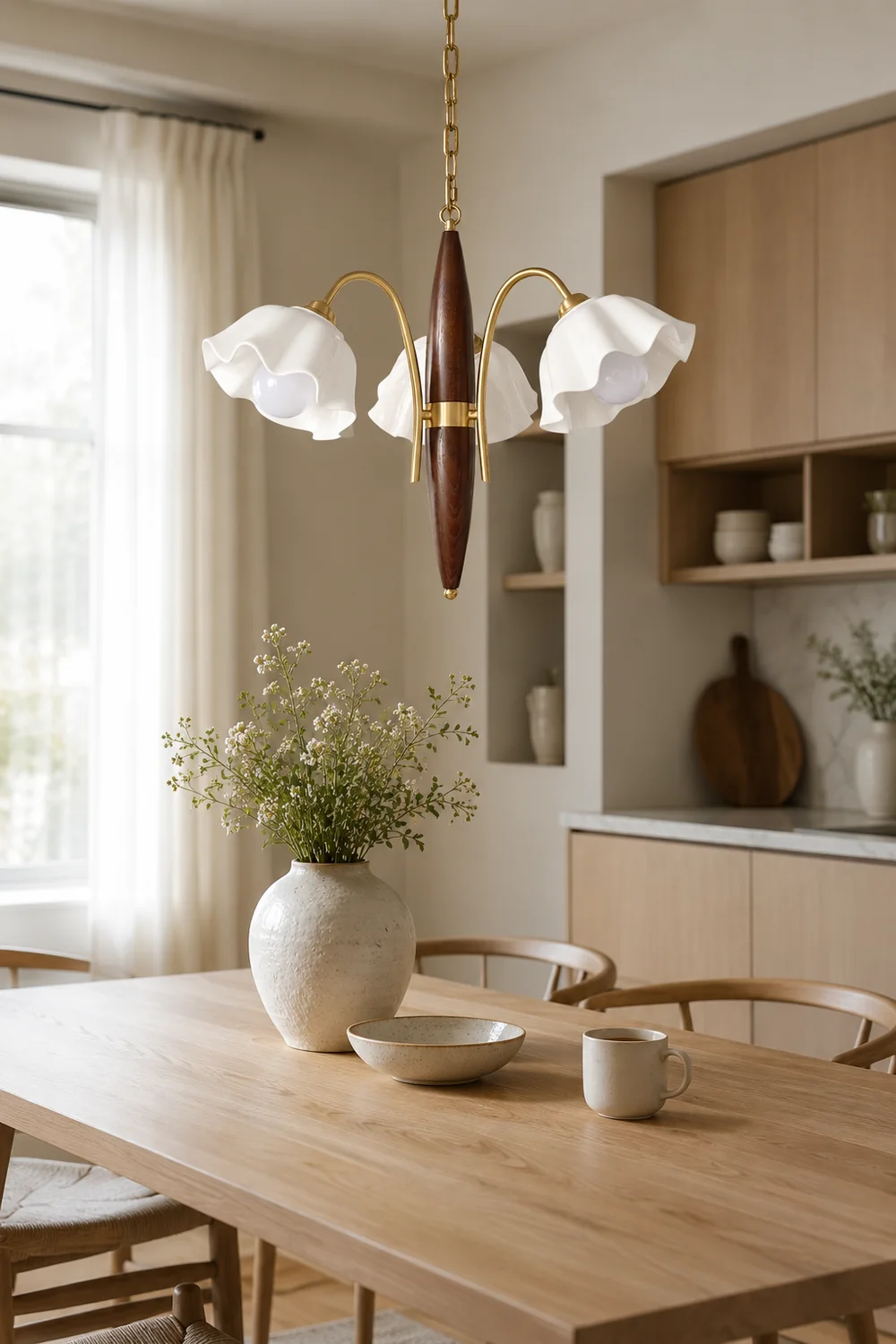 Olina Flower Ceramics Chandelier - Lumpaz