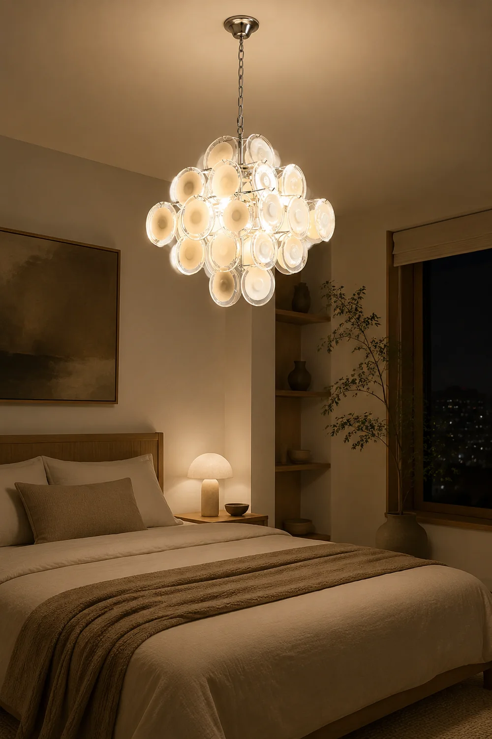 Medallion Glass Chandelier - Lumpaz
