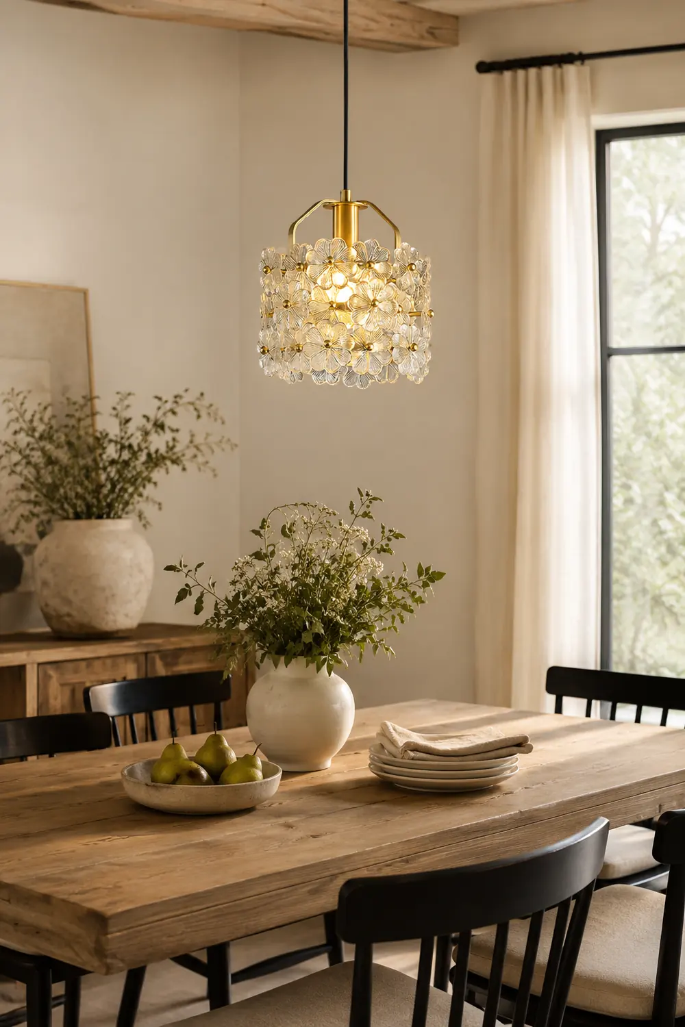 Petit Floral Glass Pendant Lamp - Lumpaz
