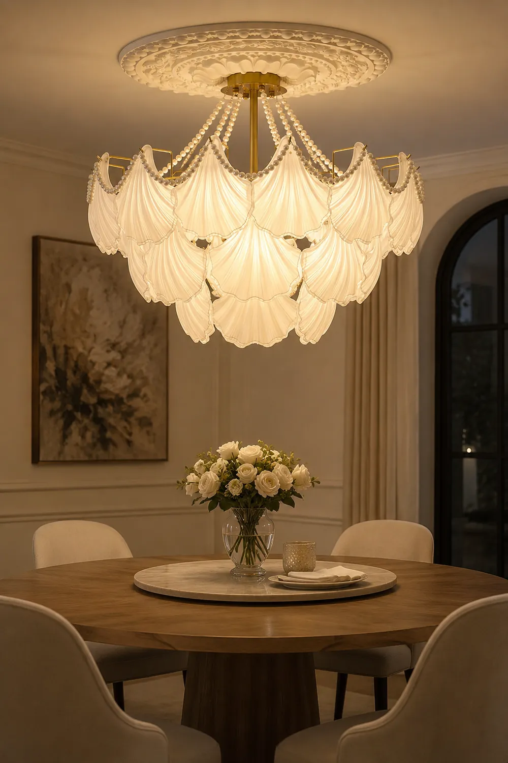 Scallop Shell Chandelier - Lumpaz