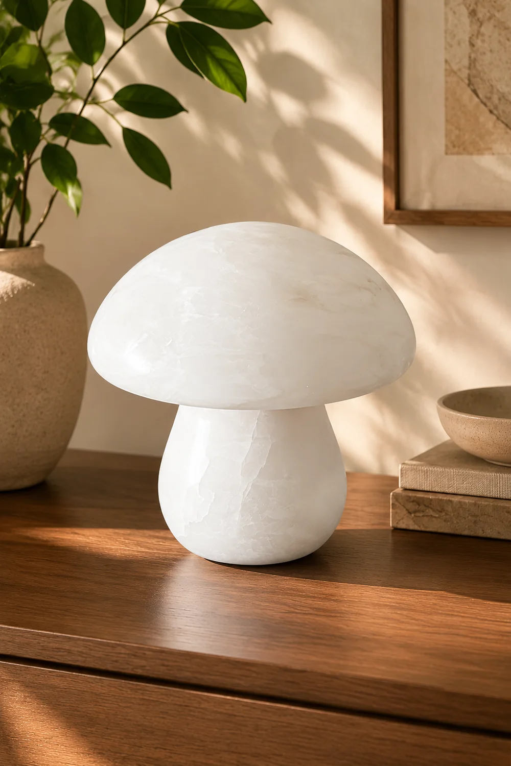 Mushroom Alabaster Table Lamp - Lumpaz