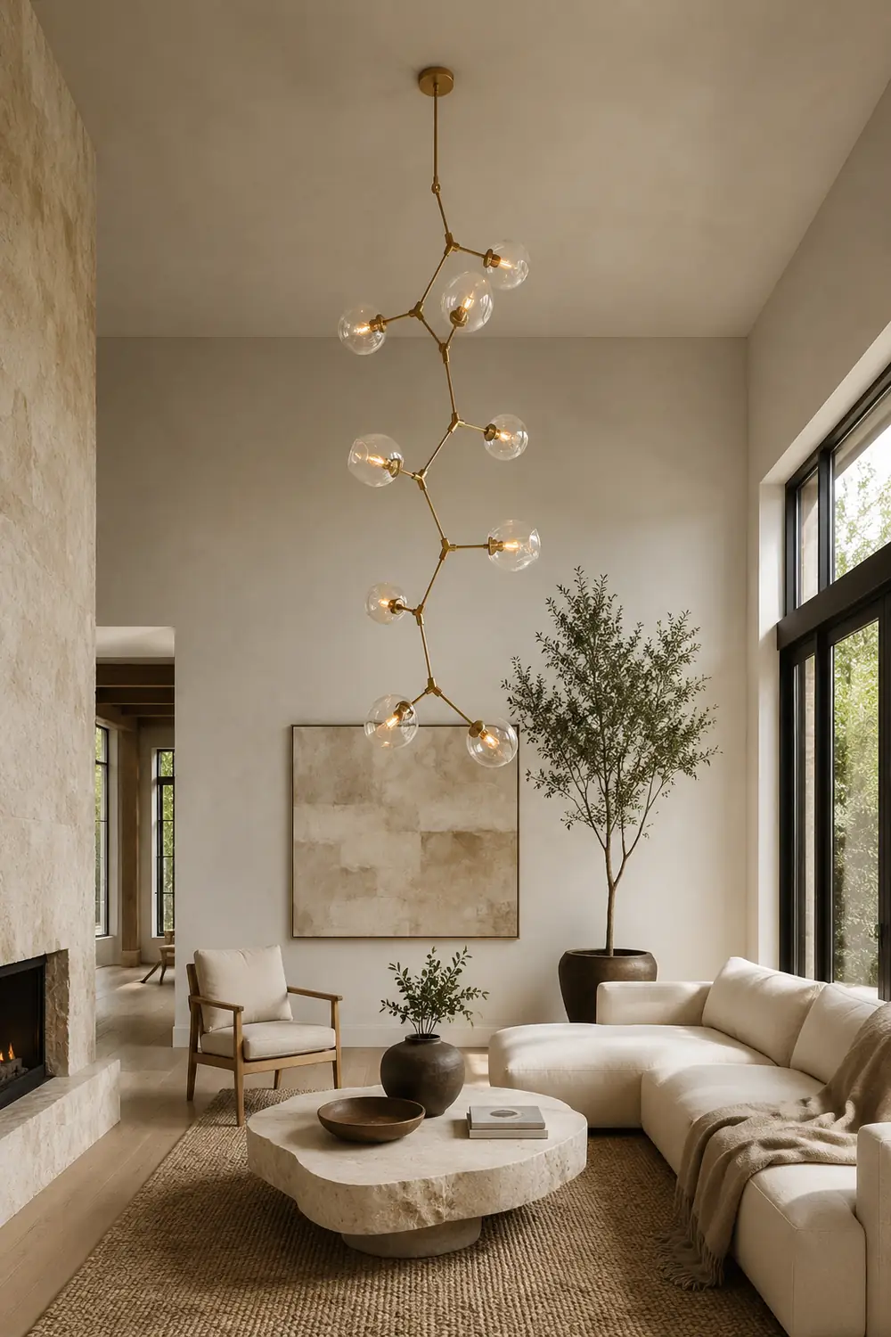 Perry Globe Vertical Chandelier - Lumpaz