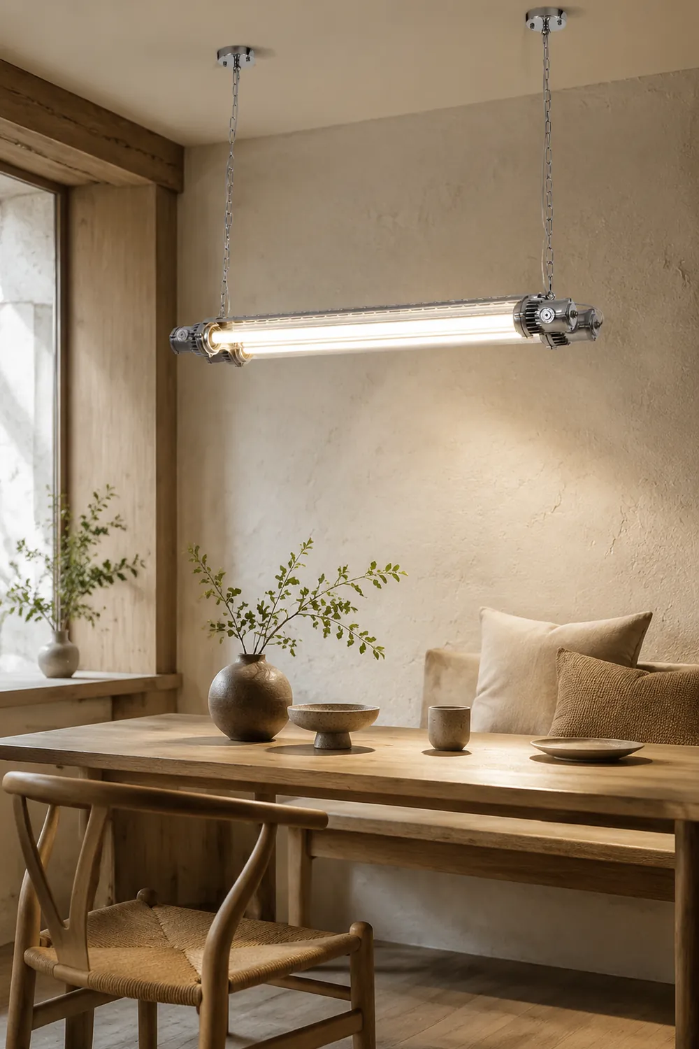 Double Tube Silver Chandelier - Lumpaz