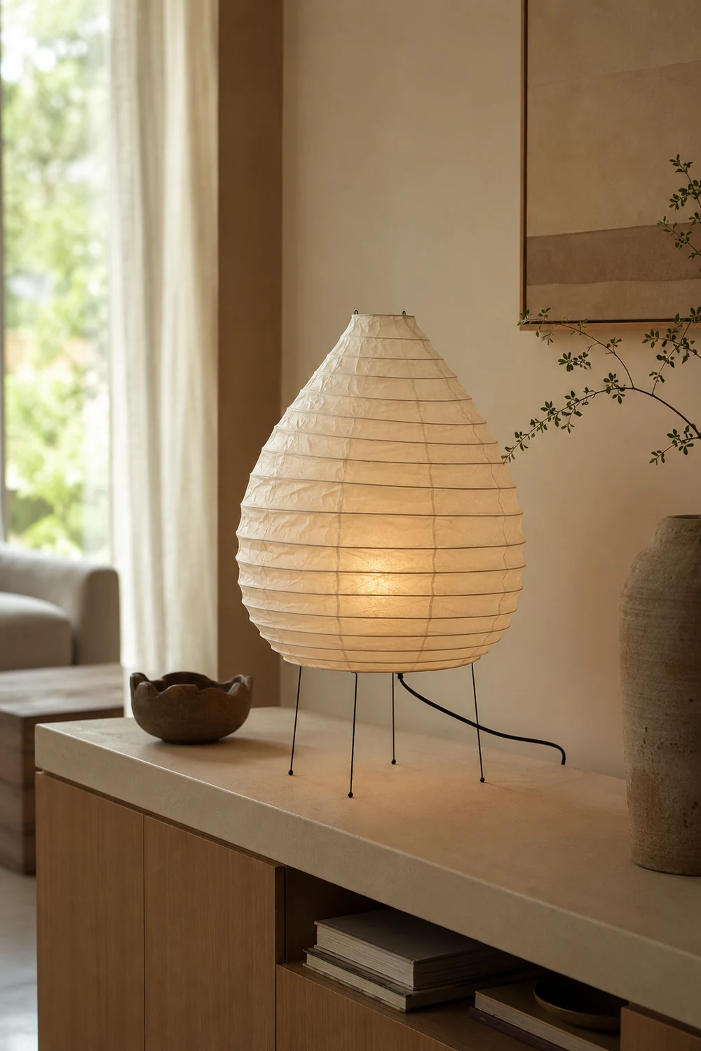 Washi Paper 22N Table Lamp - Lumpaz