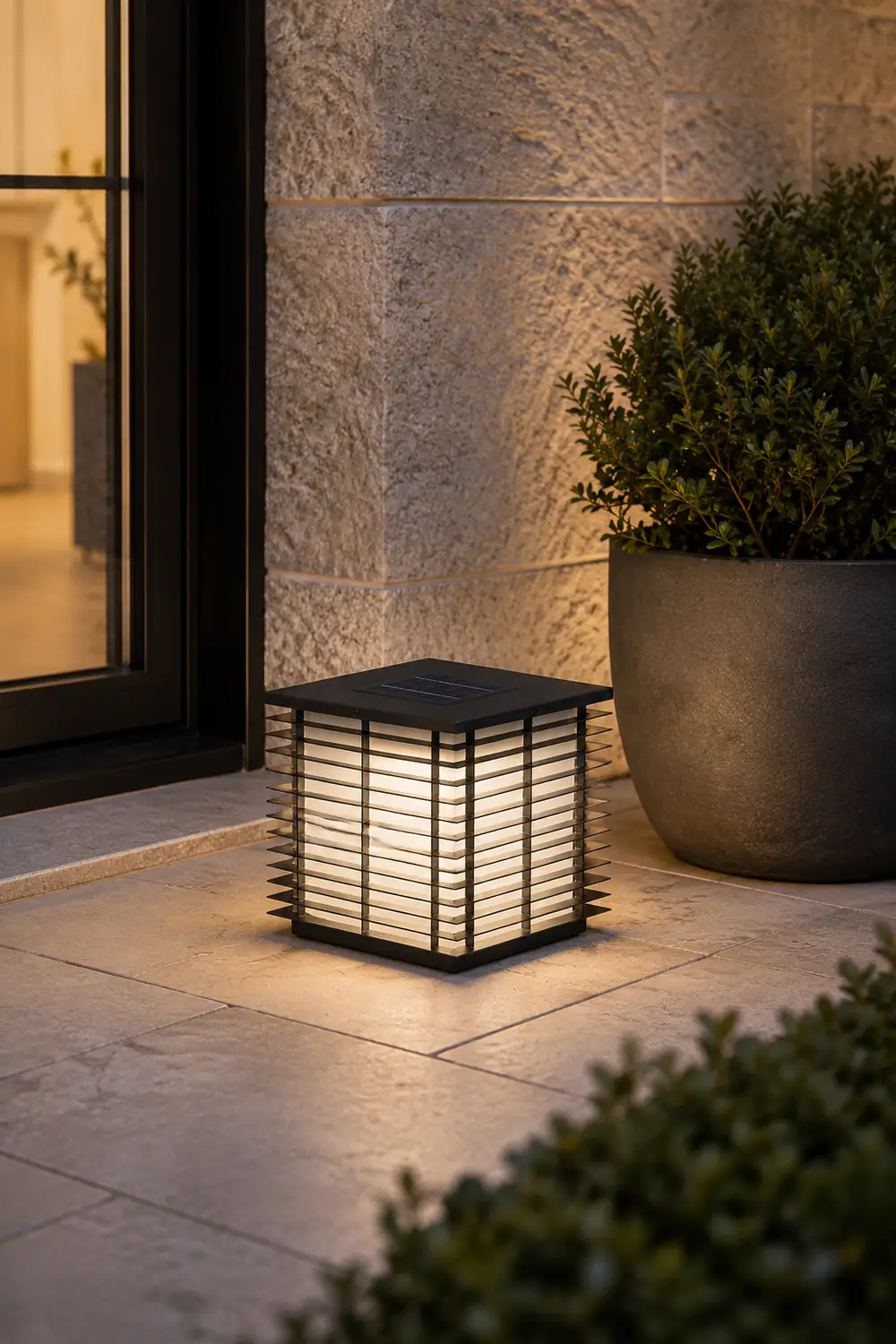 Dojo Lantern Outdoor Lamp With Solar Panel - Lumpaz