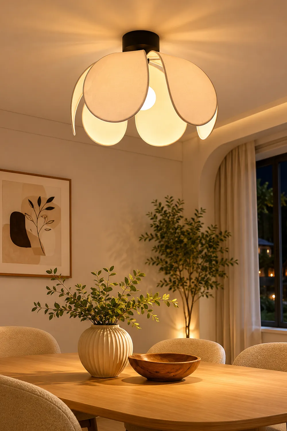 Flower Fabric Ceiling Lamp - Lumpaz