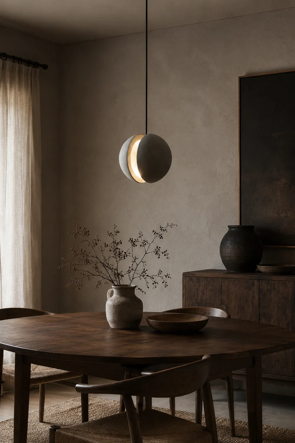 Moon Cement Pendant Lamp - Lumpaz