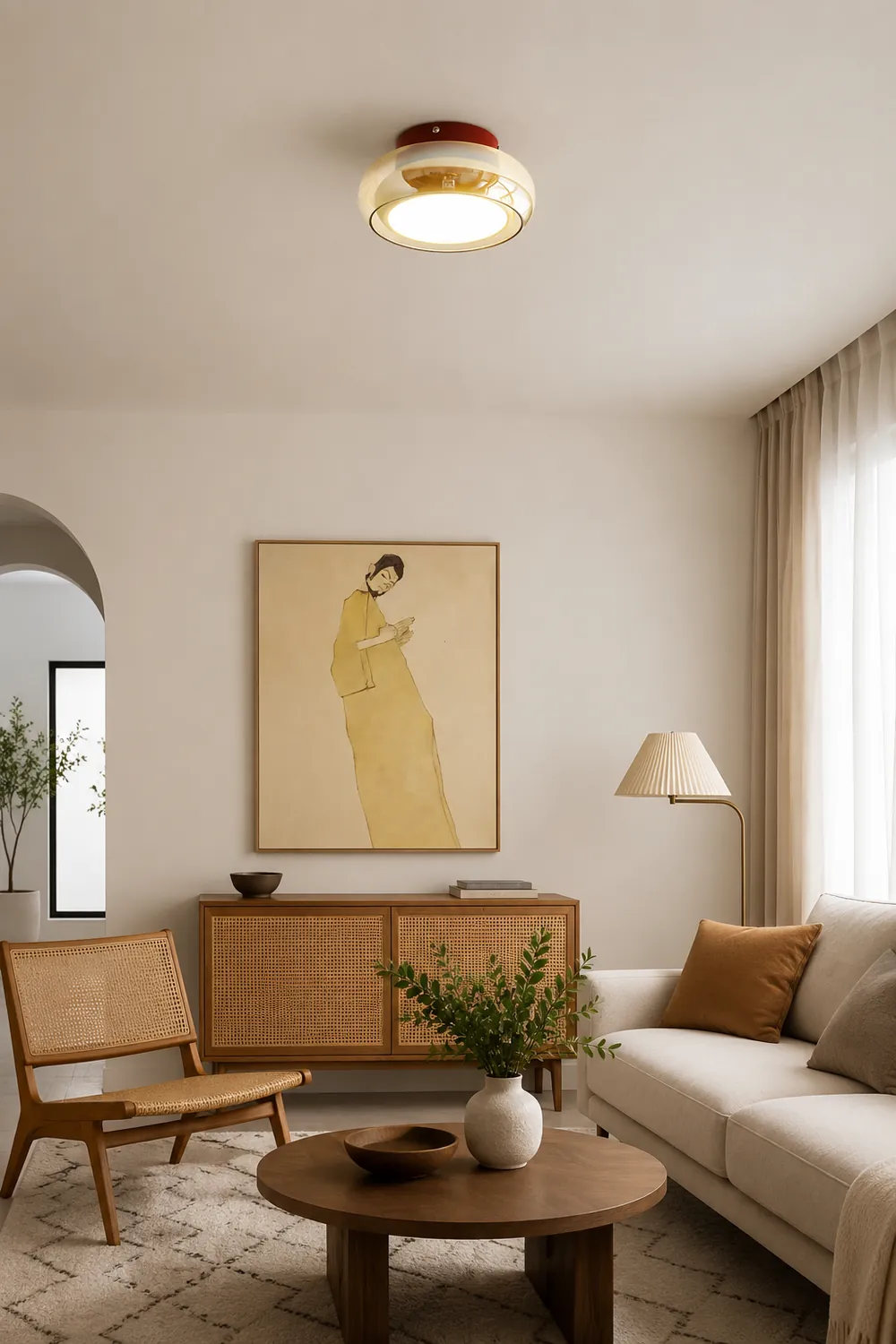 Vintage Small Acrylic LED Ceiling Light - Lumpaz