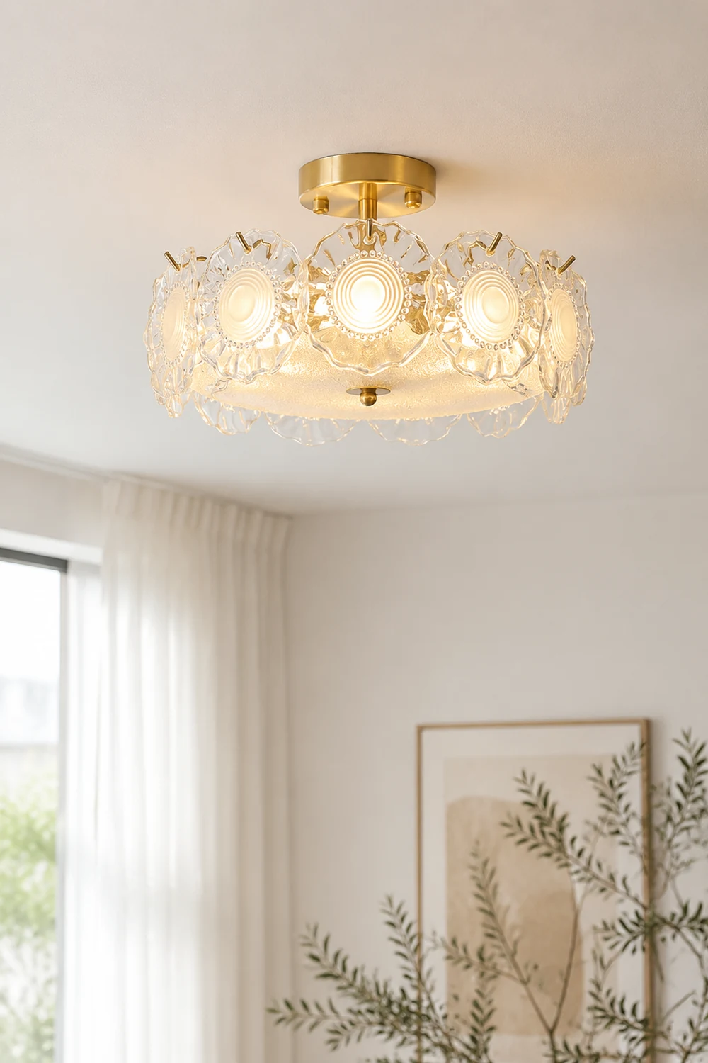 Pobllem Glass Ceiling Lamp - Lumpaz