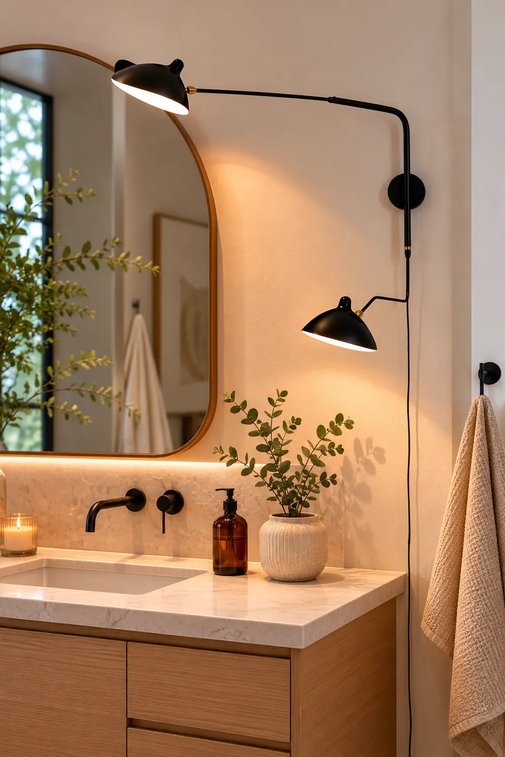 Serge Mouille Plug In Wall Lamp - Lumpaz