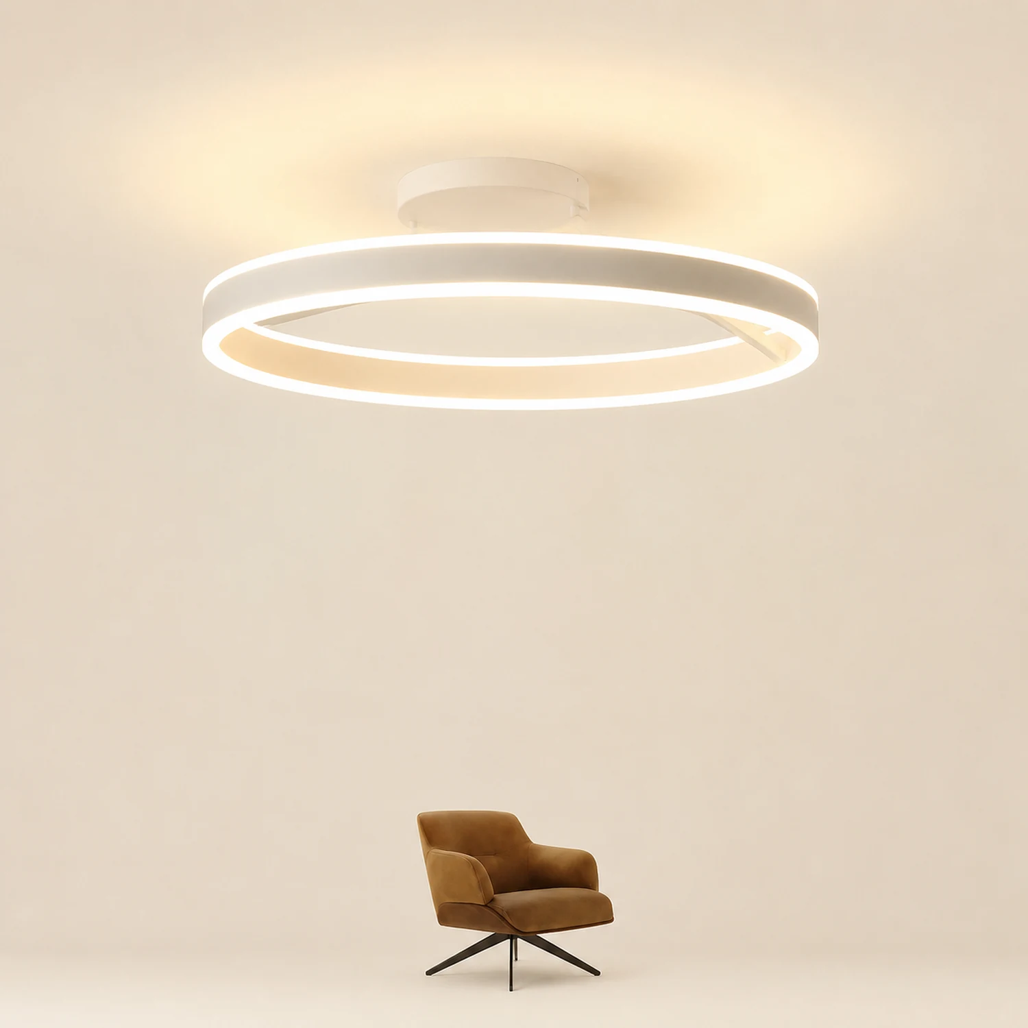 Nordic LED Geometry Circle Ceiling Light - Lumpaz