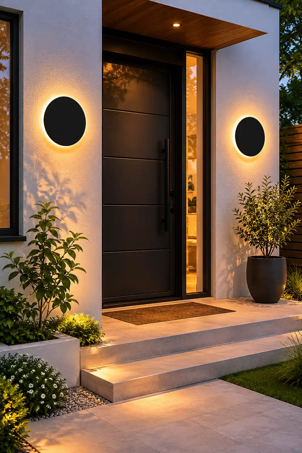Minimalist Round Metal LED Outdoor Wall Light - Lumpaz