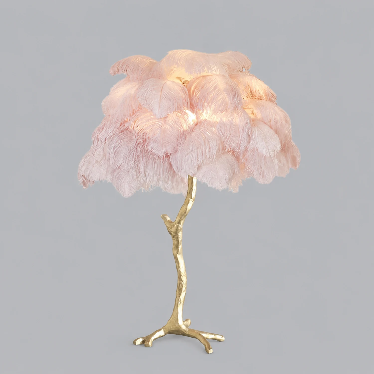 Ostrich Feather Table Lamp - Lumpaz