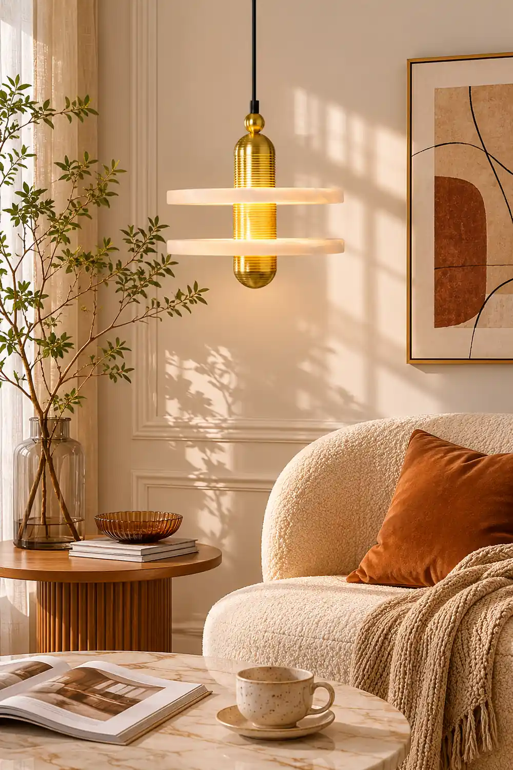 Alabaster Planes Pendant Lamp - Lumpaz