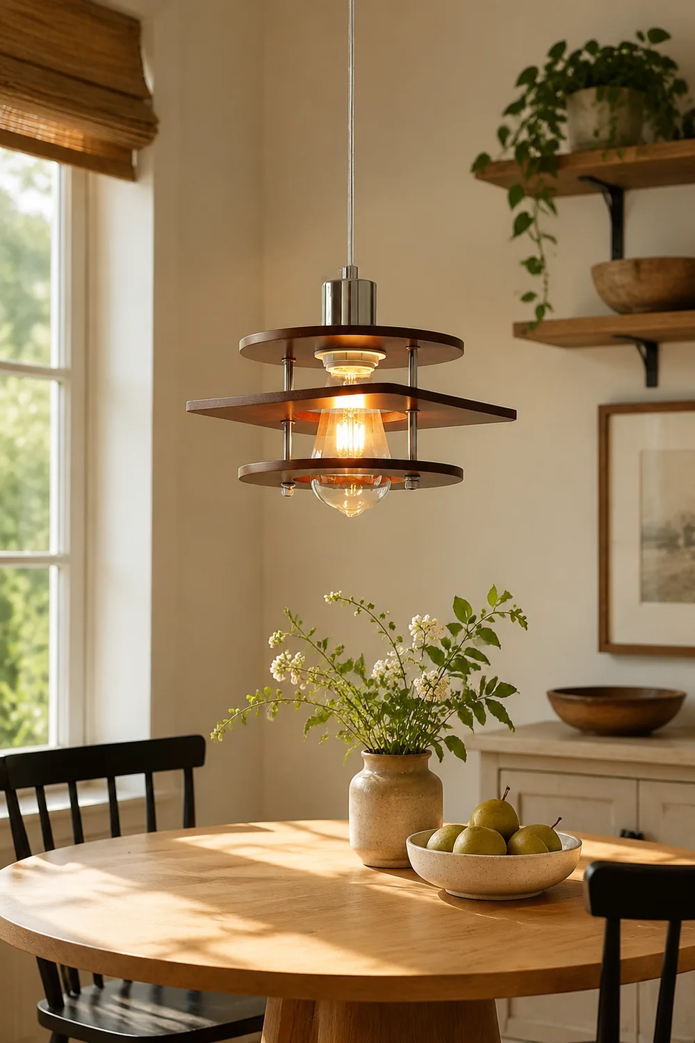 Retro Walnut Pendant Lamp - Lumpaz