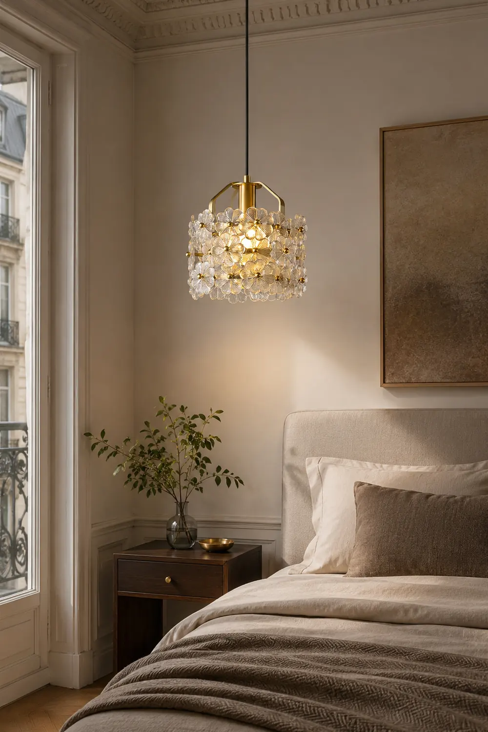 Petit Floral Glass Pendant Lamp - Lumpaz