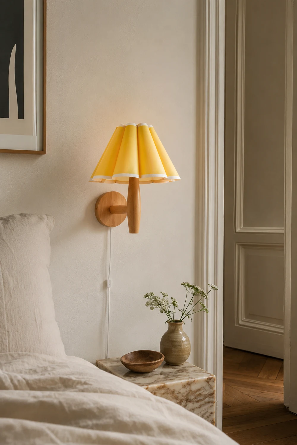 Vintage Fluted Plug In Wall Lamp - Lumpaz