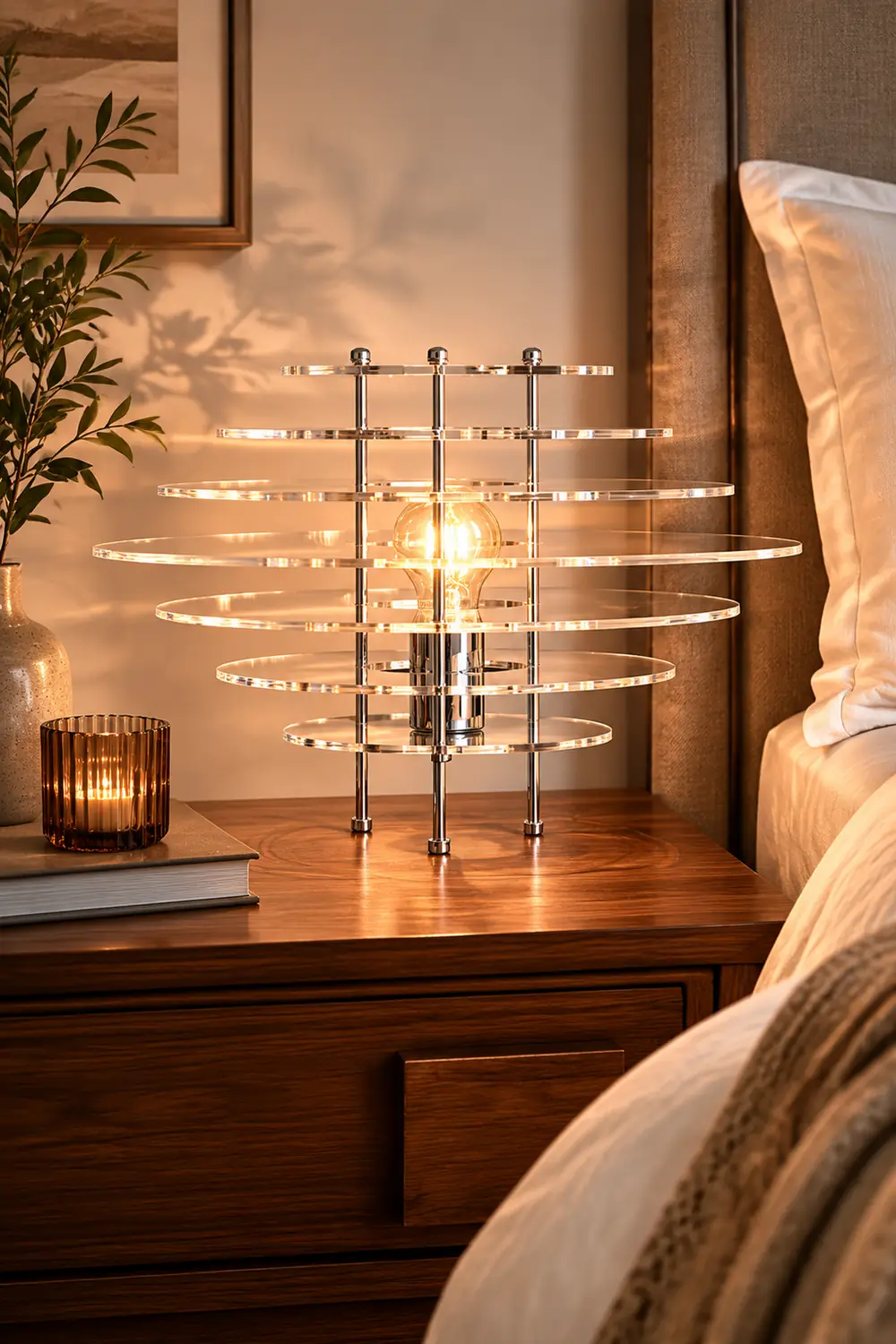 Saturn Chrome Table Lamp - Lumpaz