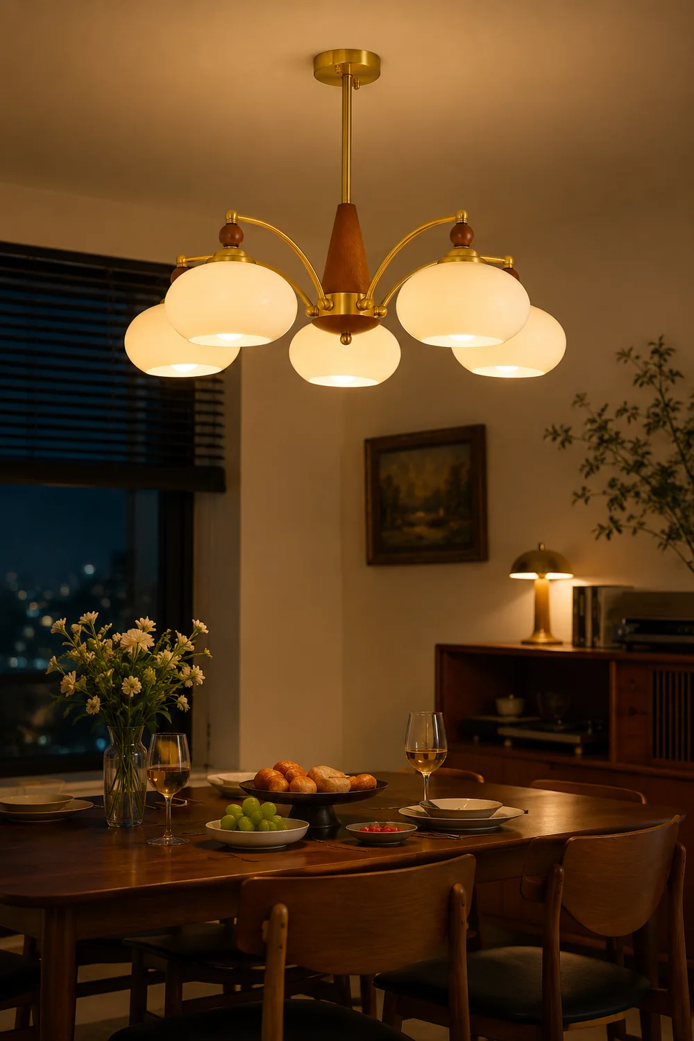 Tillary Wood Chandelier - Lumpaz