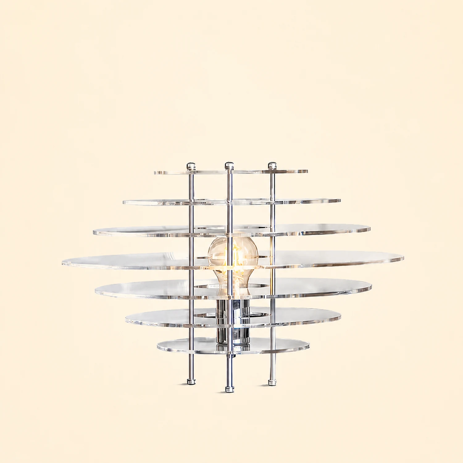 Saturn Chrome Table Lamp - Lumpaz