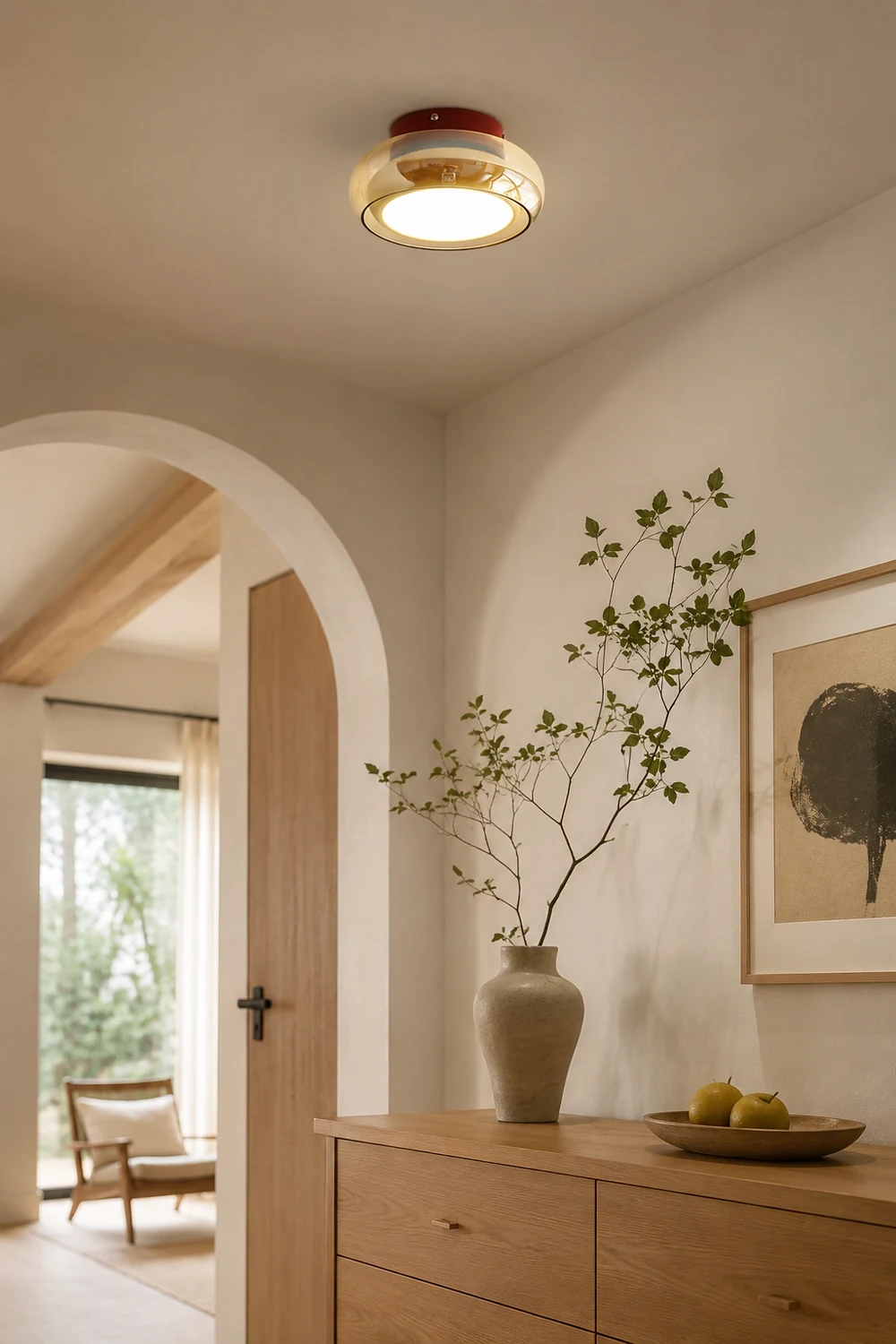 Vintage Small Acrylic LED Ceiling Light - Lumpaz