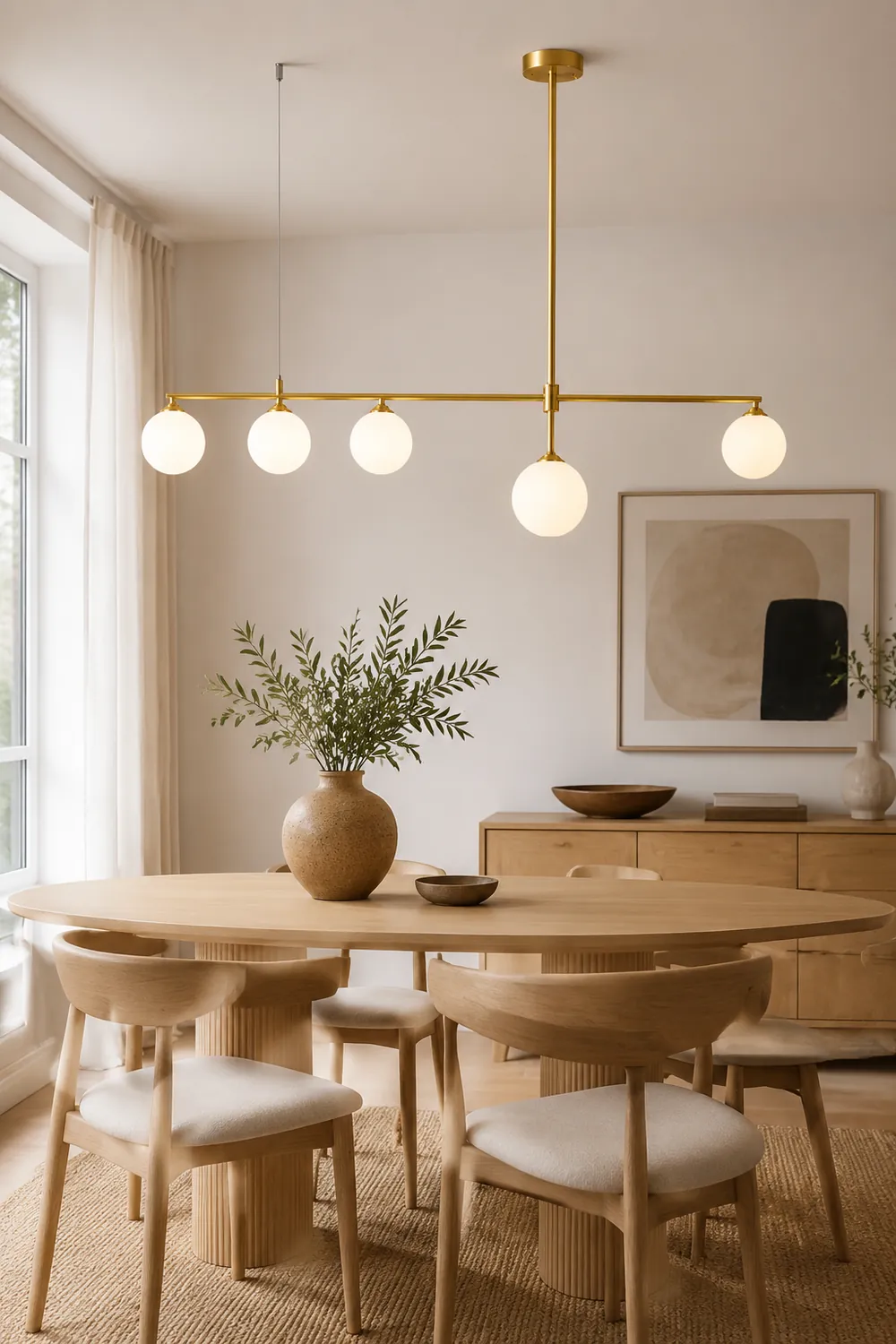 Brass Globe Chandelier - Lumpaz