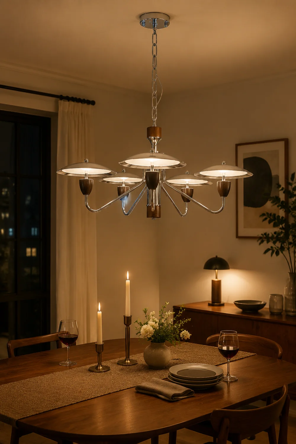 Peggy Chrome Chandelier - Lumpaz