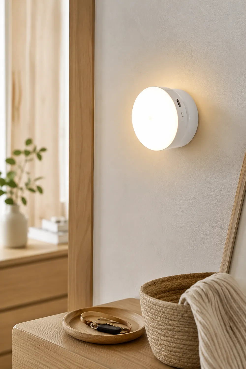 Mini Chargeable White LED Wall Light - Lumpaz
