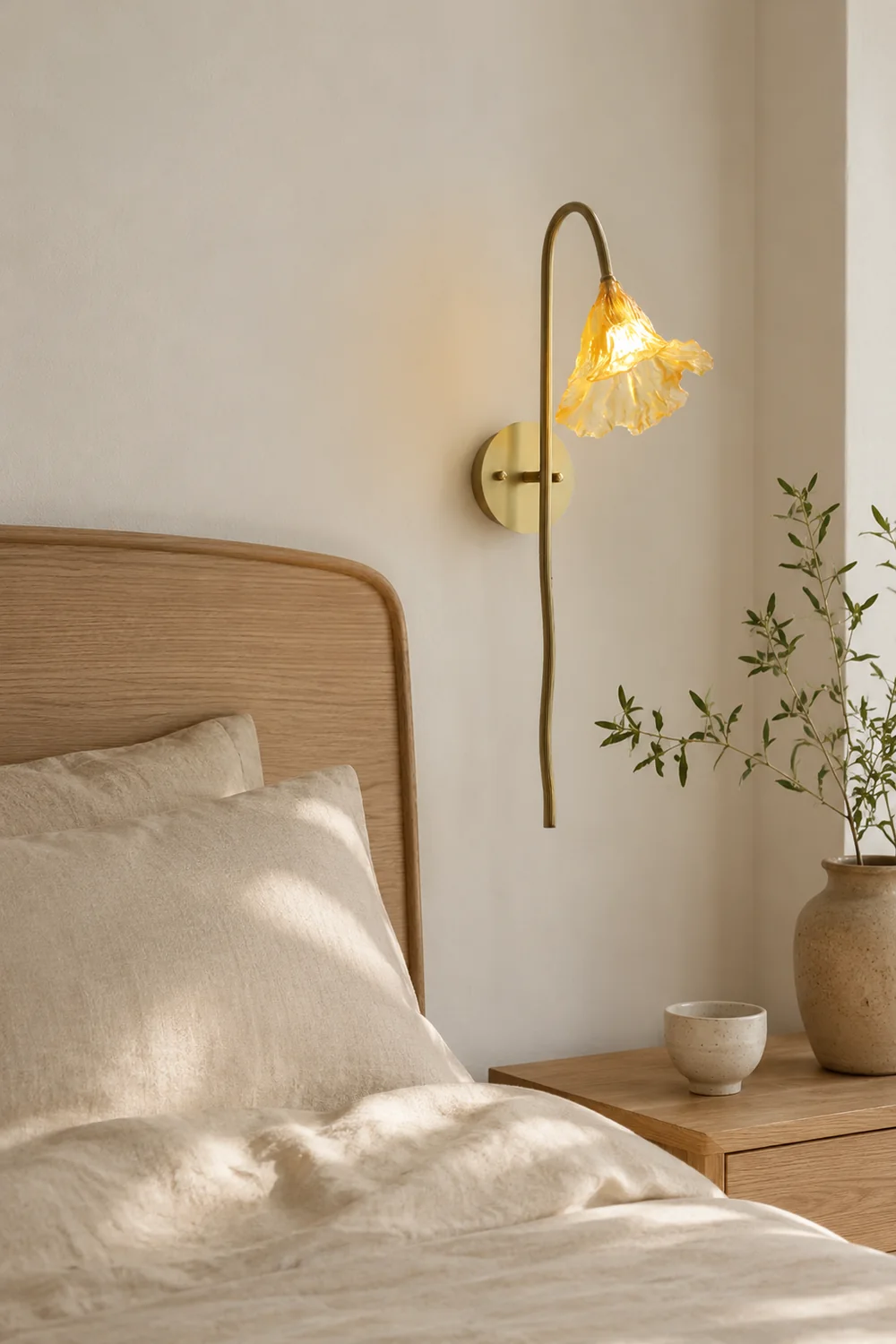 Lotus Amber Wall Lamp - Lumpaz