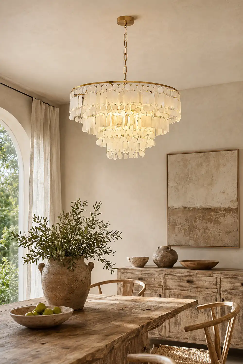 Capiz Shell Chandelier - Lumpaz
