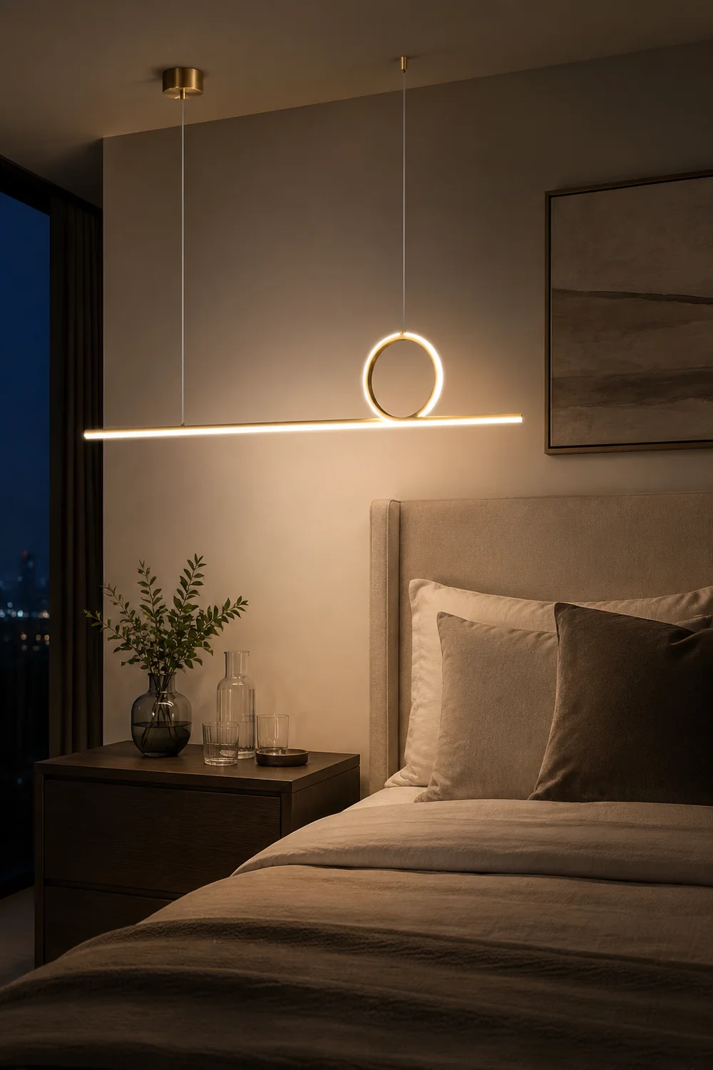 Centre Loop Linear Pendant Lamp - Lumpaz