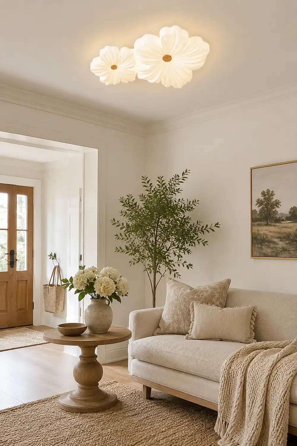 Cream Flower Ceiling Lamp - Lumpaz