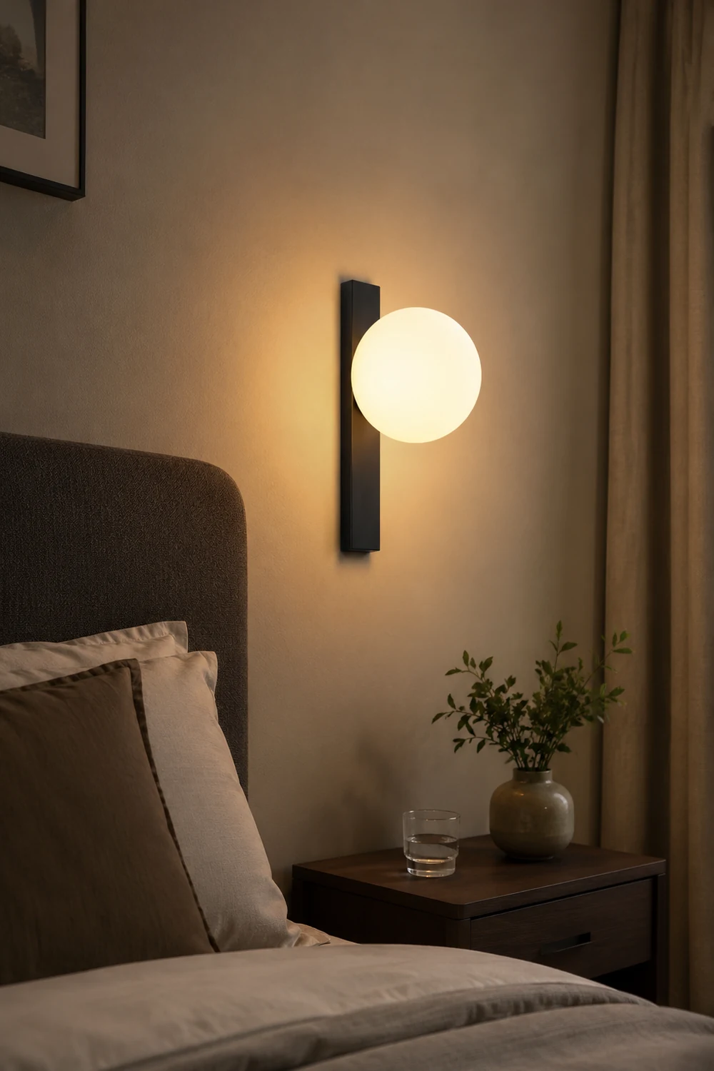 Minimalist Simple White Ball Wall Light - Lumpaz